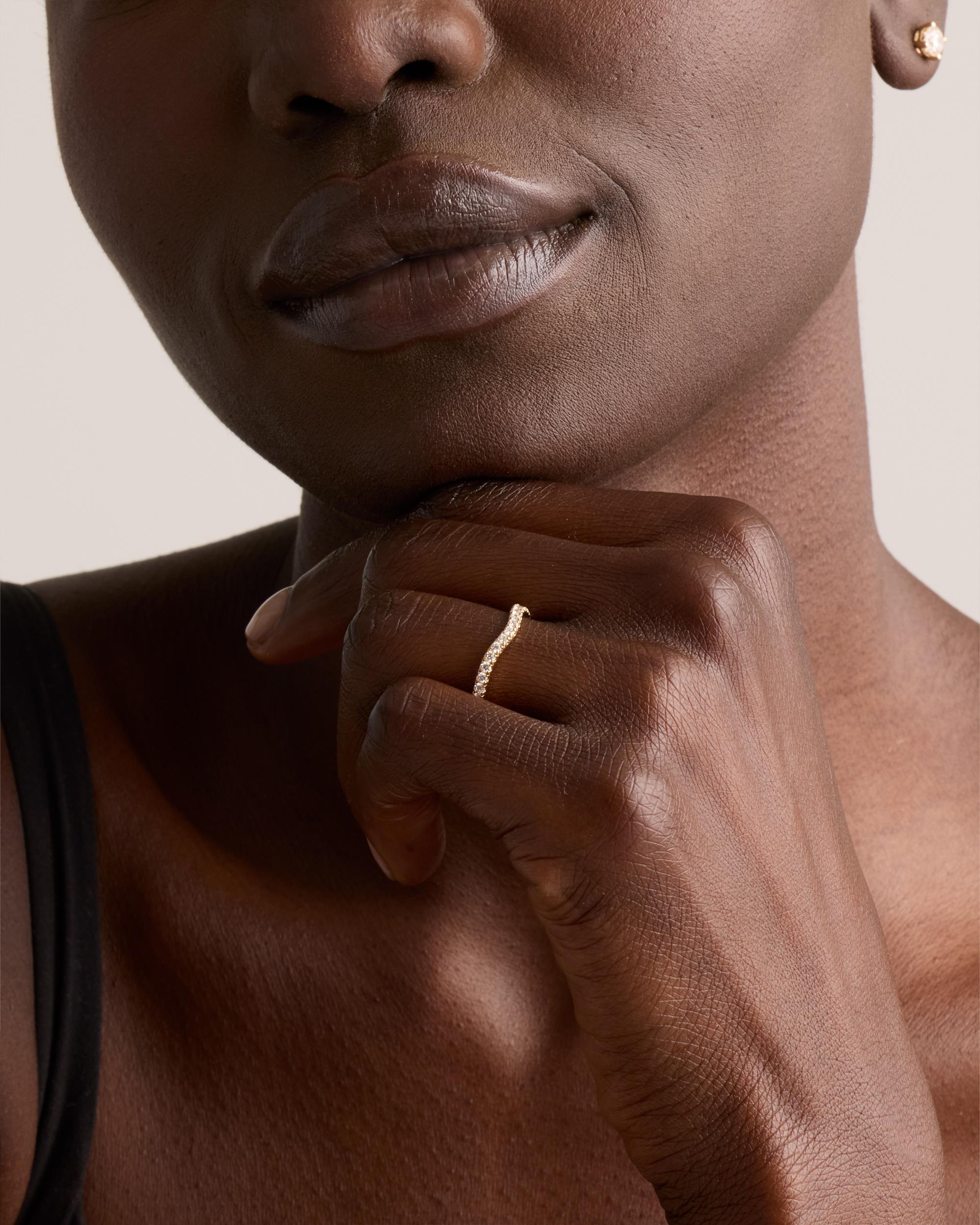 Quince | Women's Diamond Contoured Band Rings Product Image