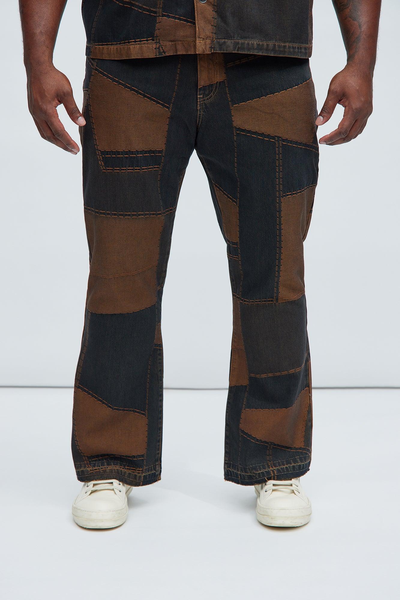 Verdugo Stacked Slim Flare Jeans - Brown/combo Product Image