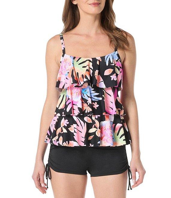 Beach House Solid Blake Adjustable Side Tie Swim Short Bottom Product Image