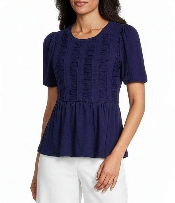 Nurture Ruched Short Sleeve Crew Neck Top Product Image