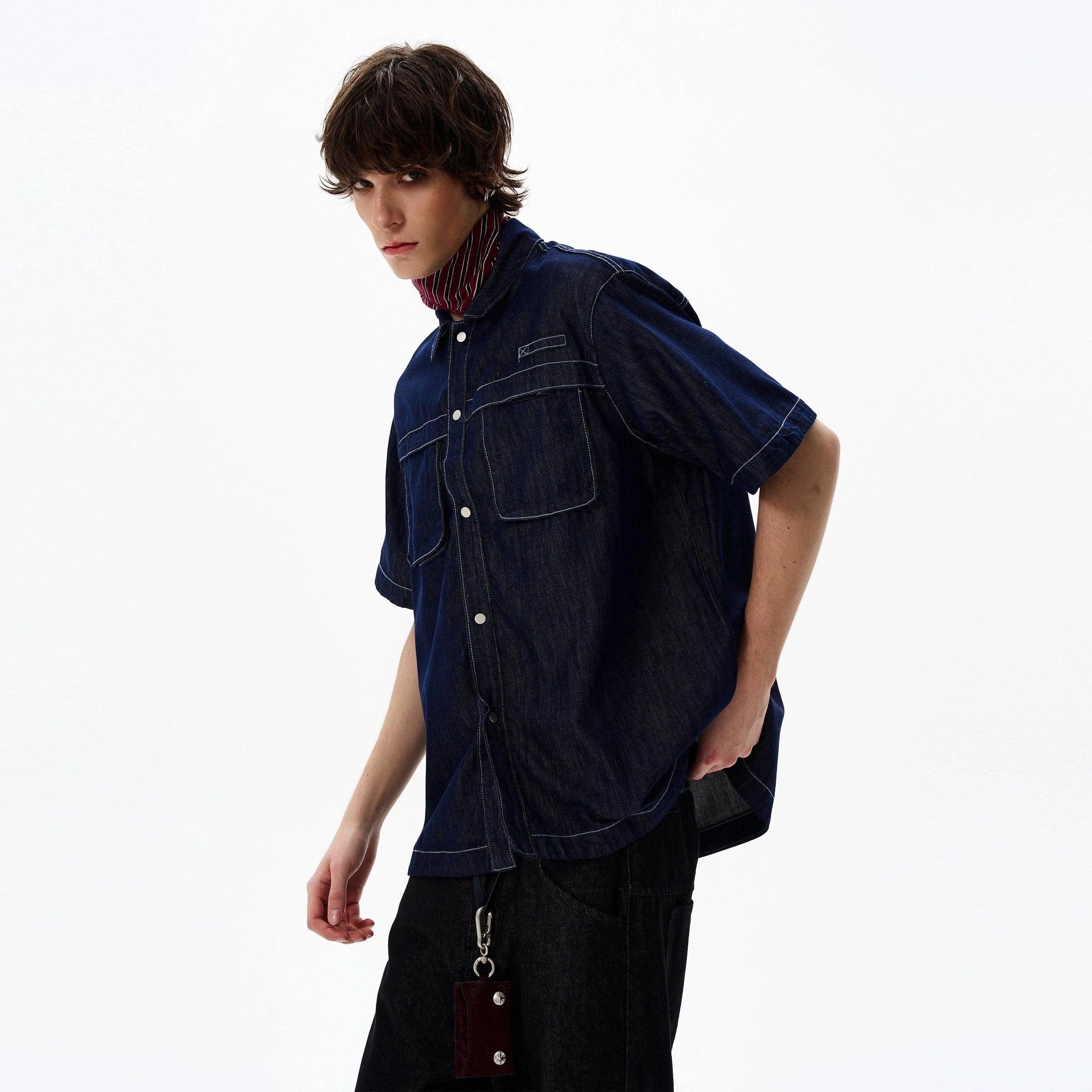 RT No. 13055 DENIM BUTTON-UP SHIRT Product Image