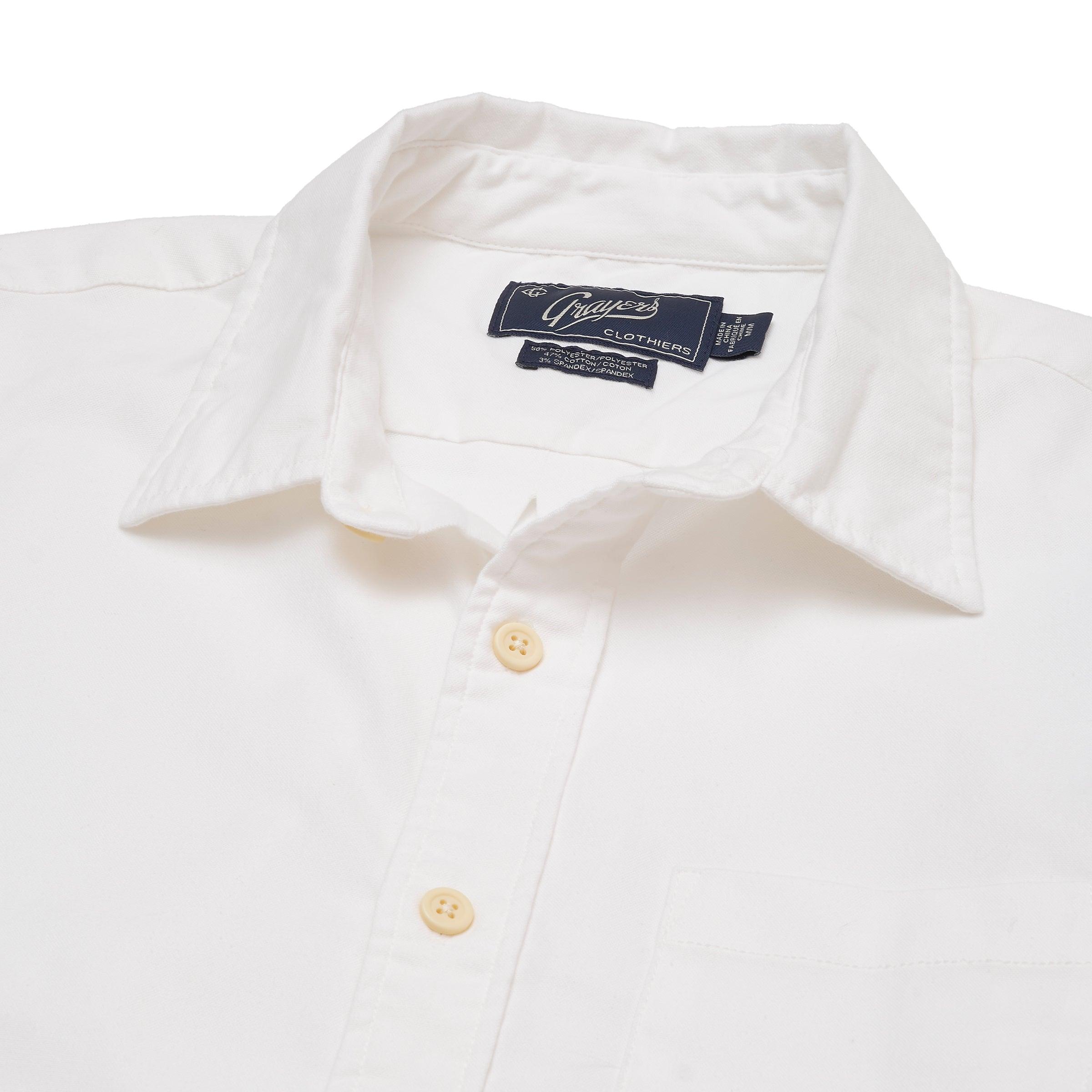 Charles Stretch Oxford Shirt - White Product Image