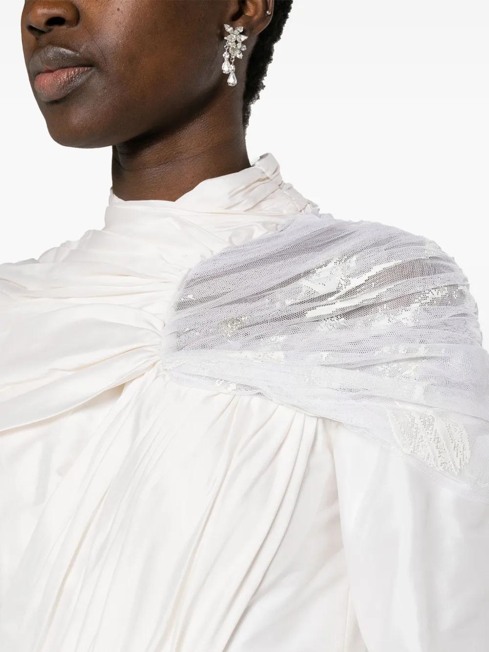 draped asymmetric maxi dress Product Image