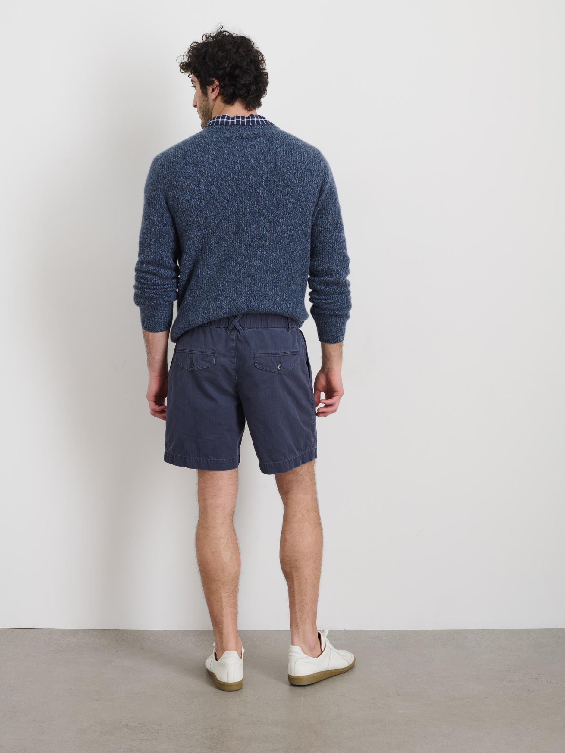 Pull On Short In Cotton Herringbone Product Image