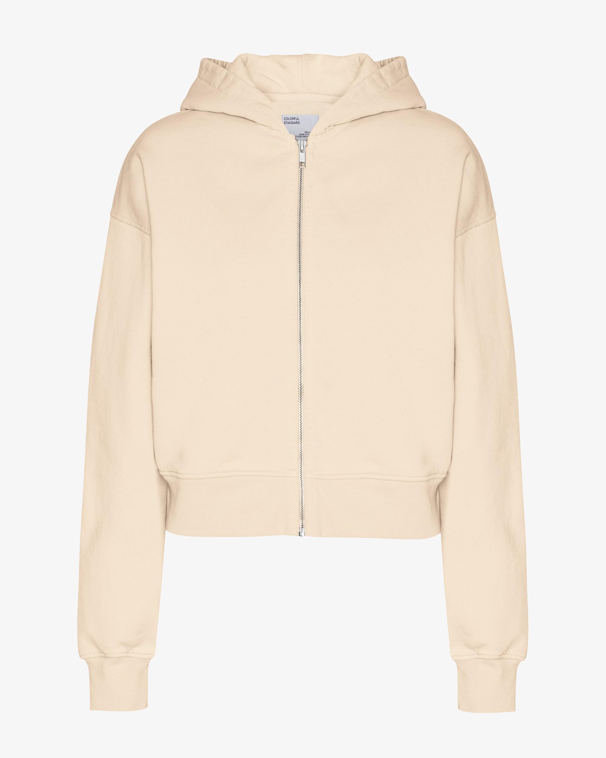 Organic Crop Zip Hood - Soft Lavender Product Image