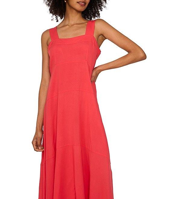 Vince Camuto Square Neck Sleeveless Shift Maxi Dress Product Image