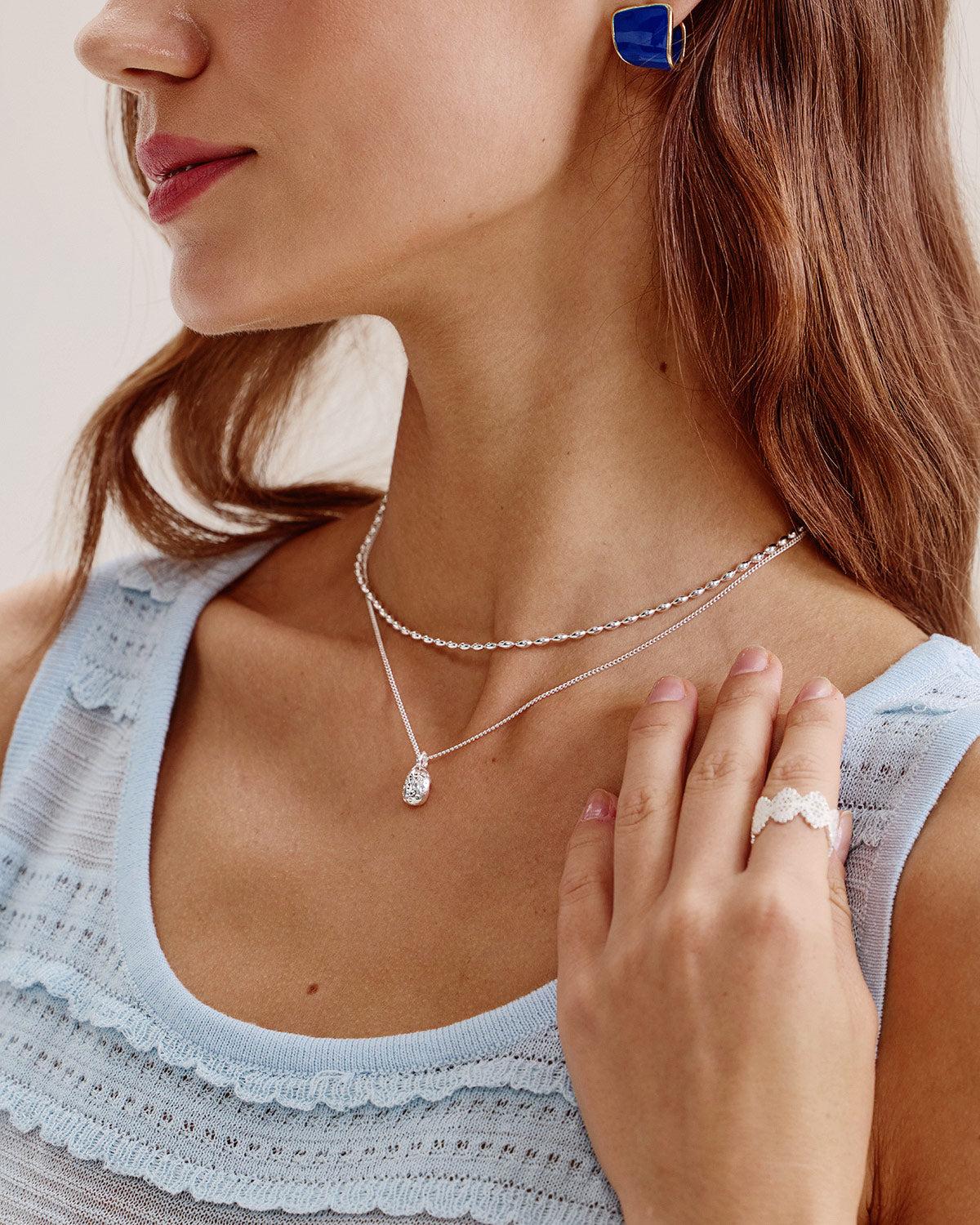 Metal Pearl Double Necklace Product Image