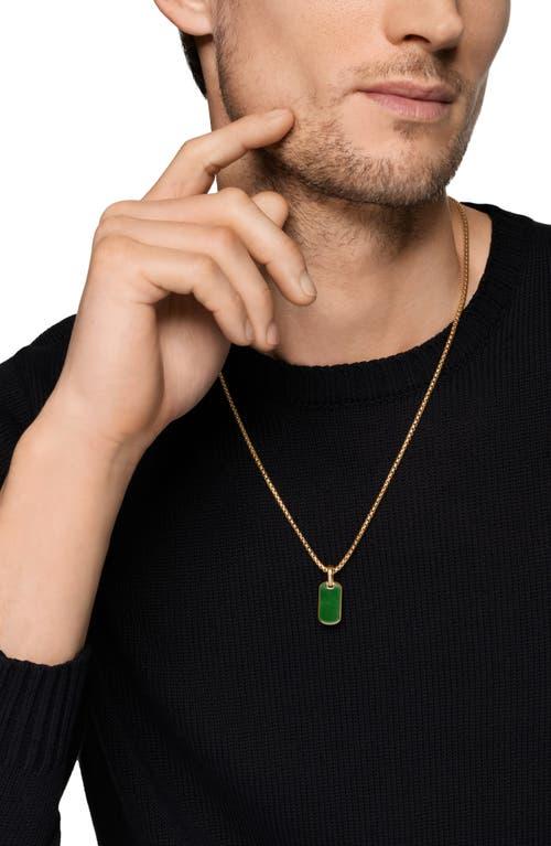 Mens Chevron Tag in 18K Yellow Gold Product Image