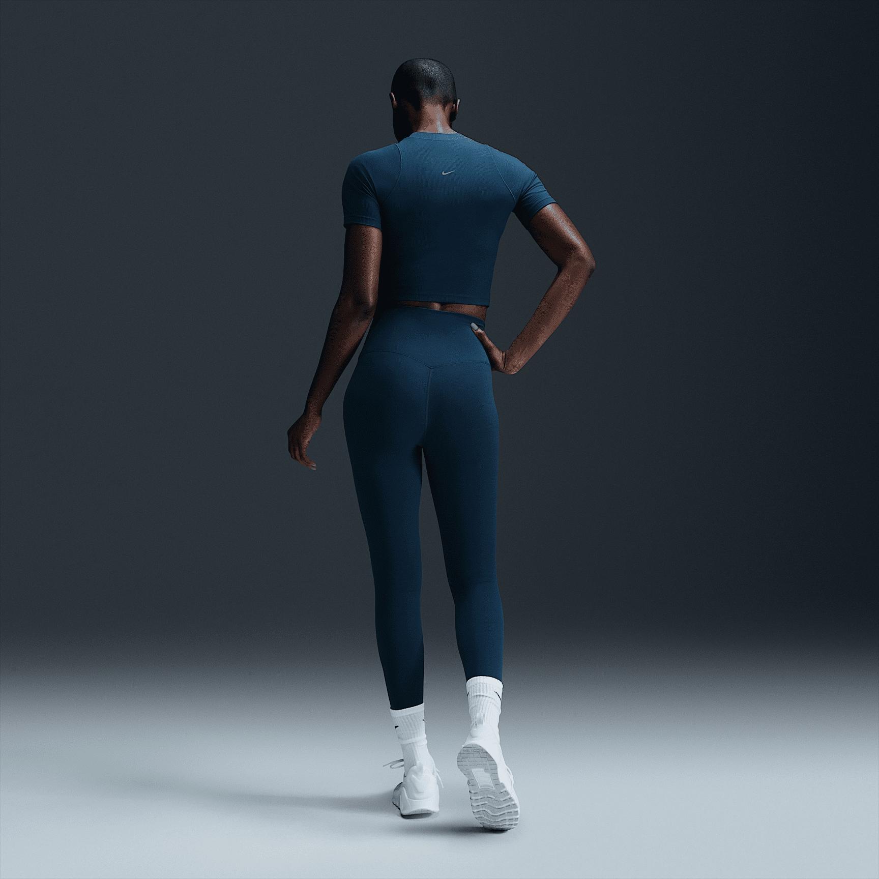 Nike Women's Zenvy Rib Dri-FIT Short-Sleeve Top Product Image