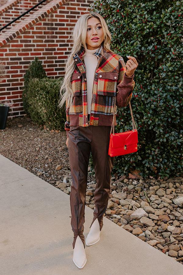 The Striker High Waist Faux Leather Pants Product Image