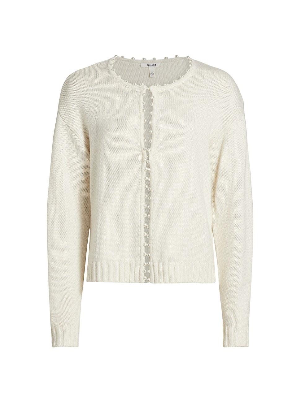 Womens Emmy Imitation Pearl Cardigan Product Image