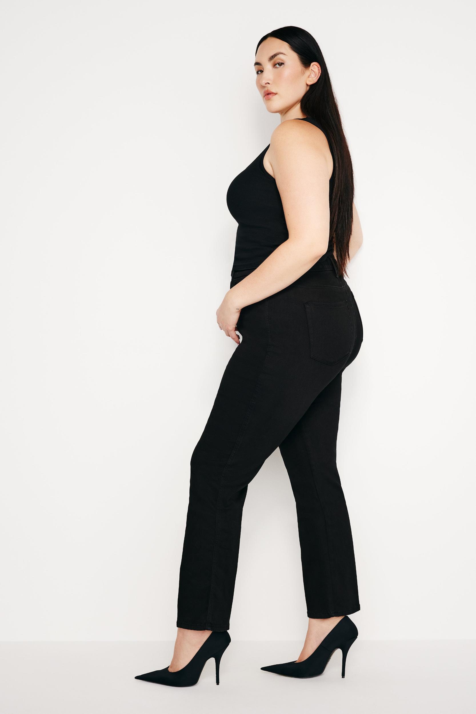 GOOD CURVE STRAIGHT NEVER FADE JEANS | BLACK001 Product Image