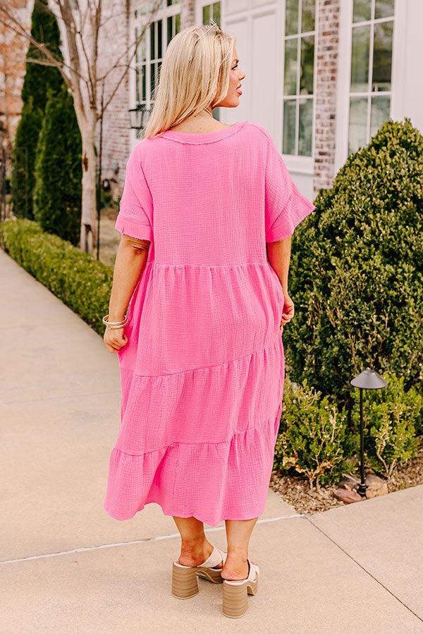 Keeping It Simple Midi in Pink Curves Product Image