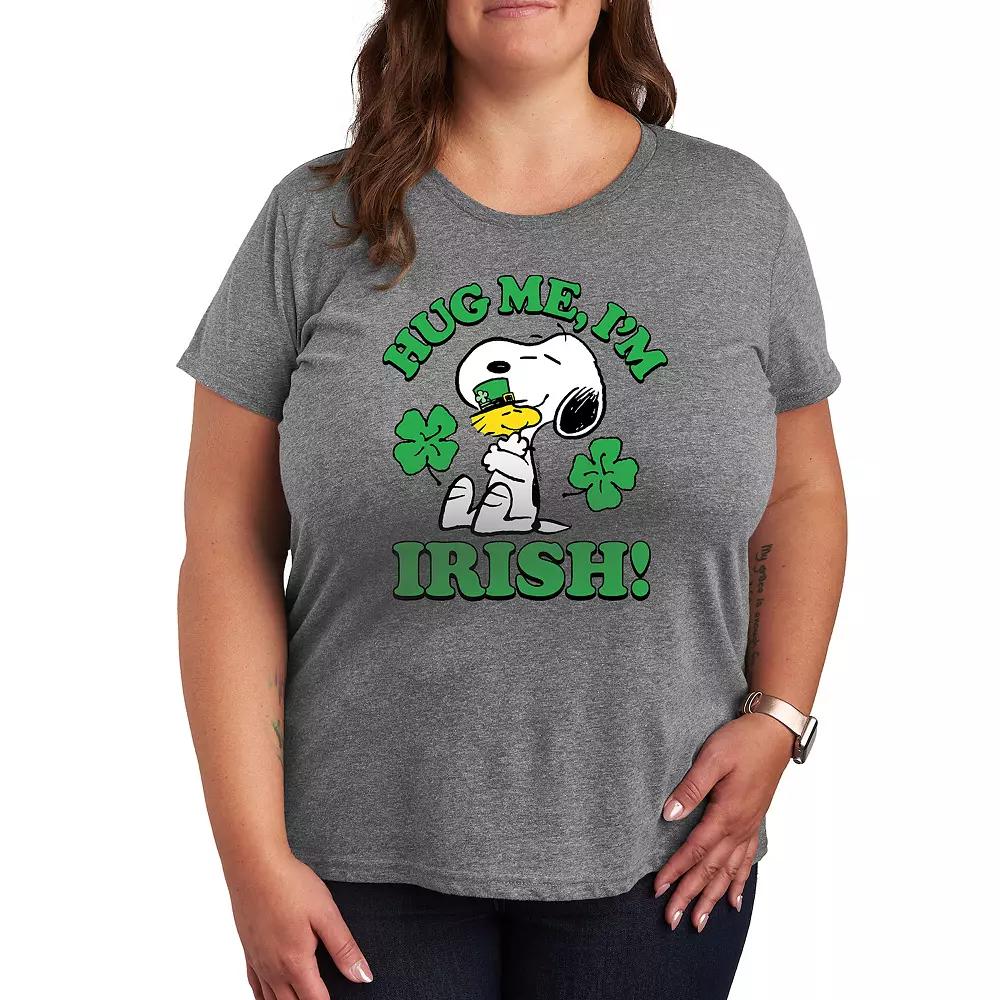 Plus Peanuts Snoopy & Woodstock Hug Me I'm Irish Graphic Tee, Women's,  Product Image