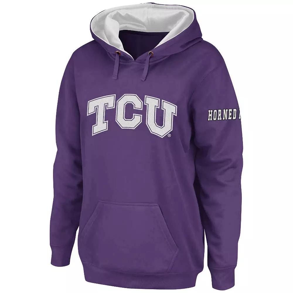 Women's Stadium Athletic Purple TCU Horned Frogs Big Logo Pullover Hoodie, Size: Medium Product Image