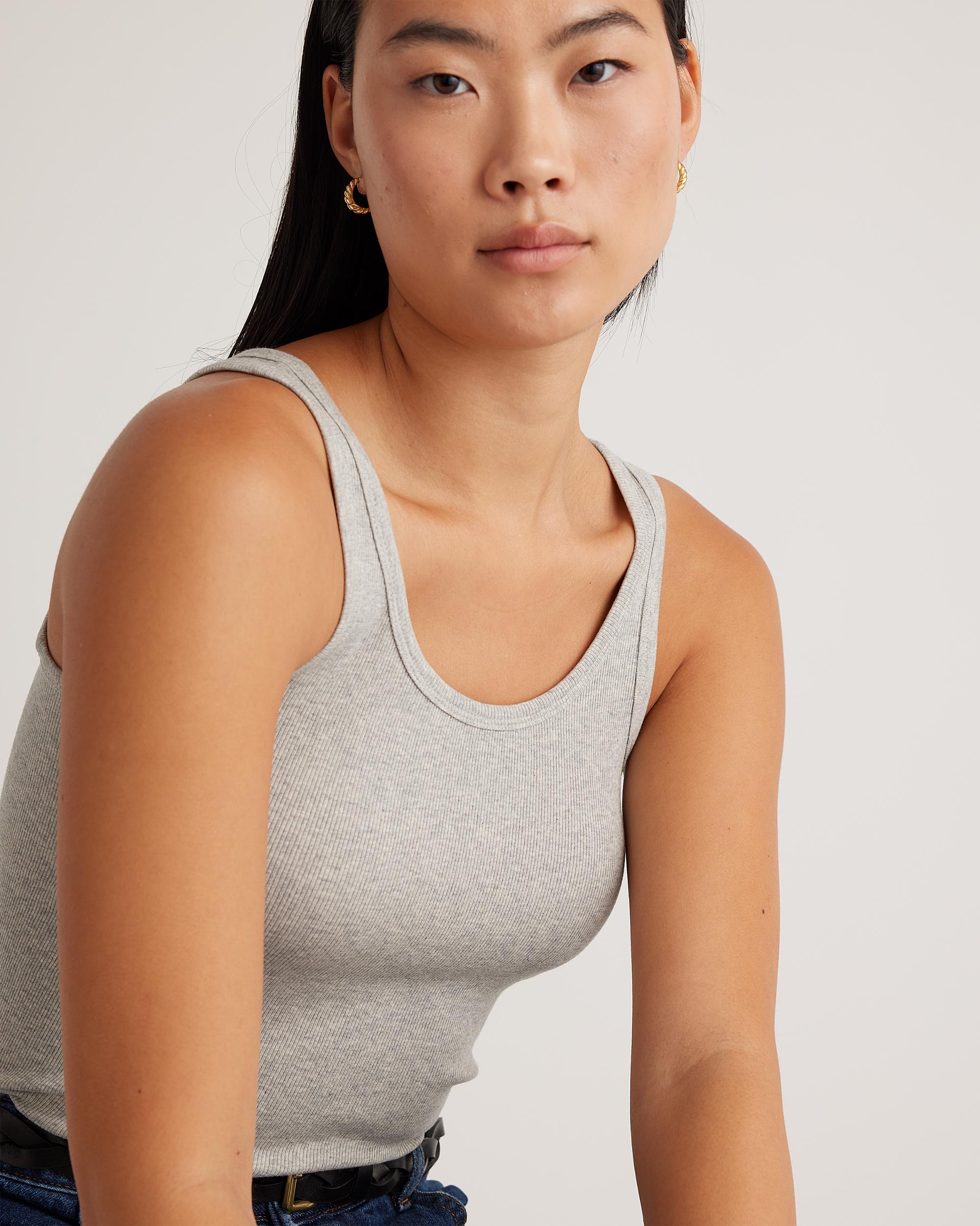 Quince | Women's Micro-Rib Scoop Neck Tank Top Size XL, Organic Cotton Product Image