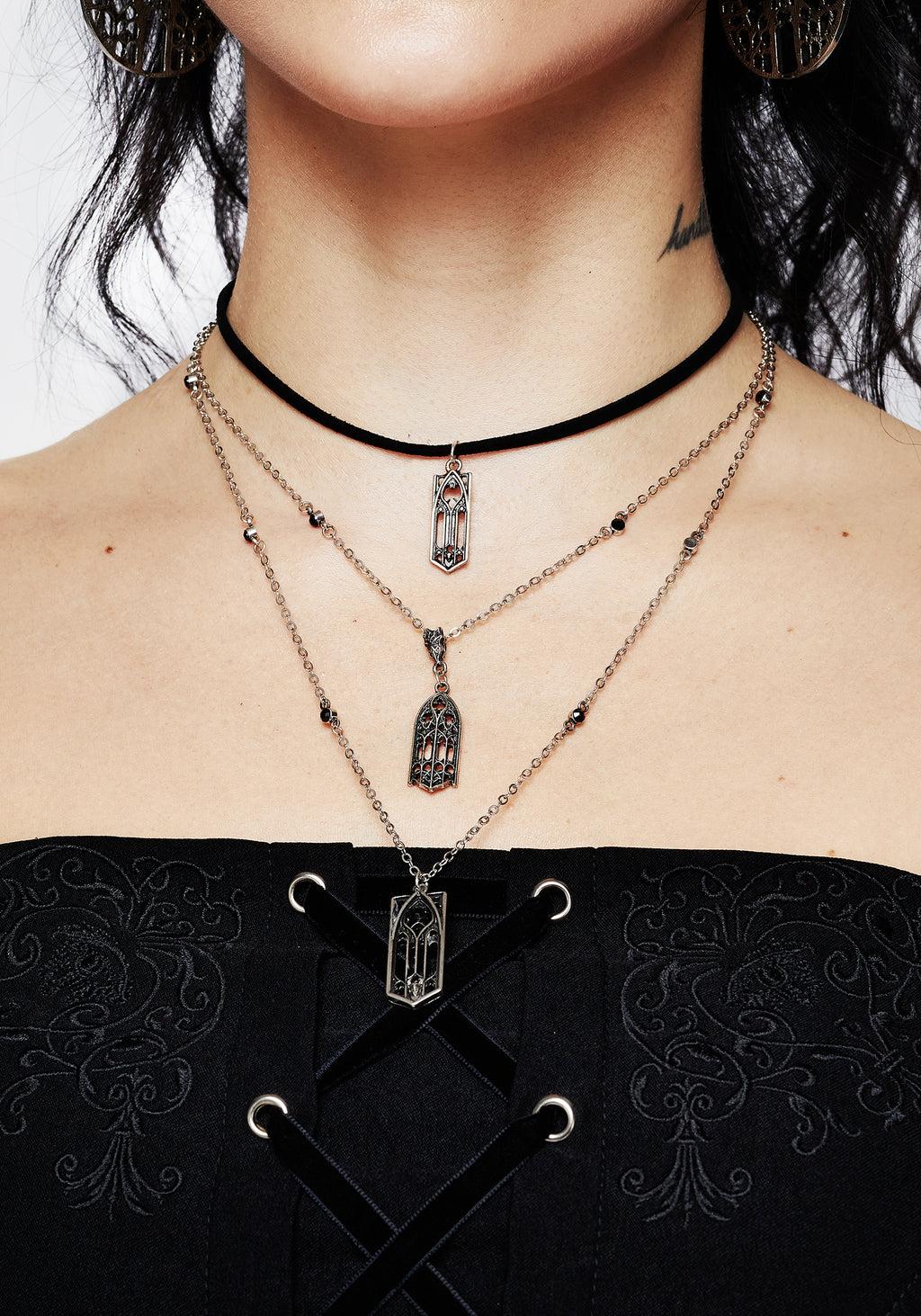 Cathedral Gothic Layered Necklace Product Image