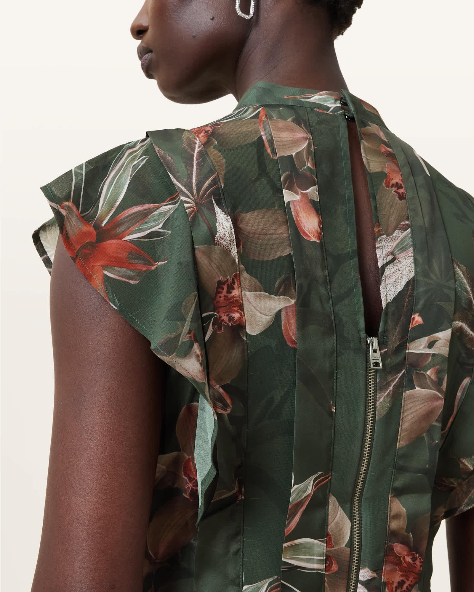 Fleur Printed Asymmetric Mini Dress Product Image