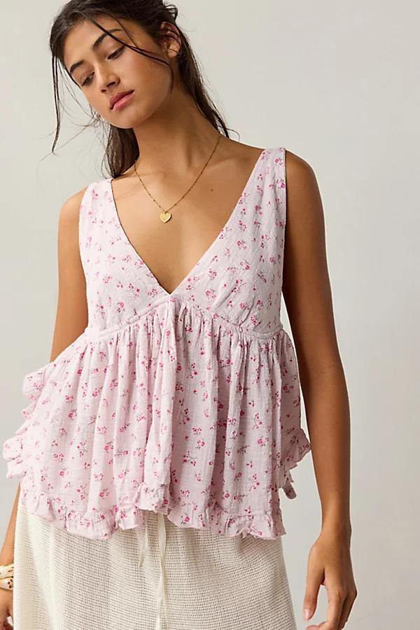 Out From Under Beachy Keen Plunge Babydoll Tank Top Womens at Urban Outfitters Product Image