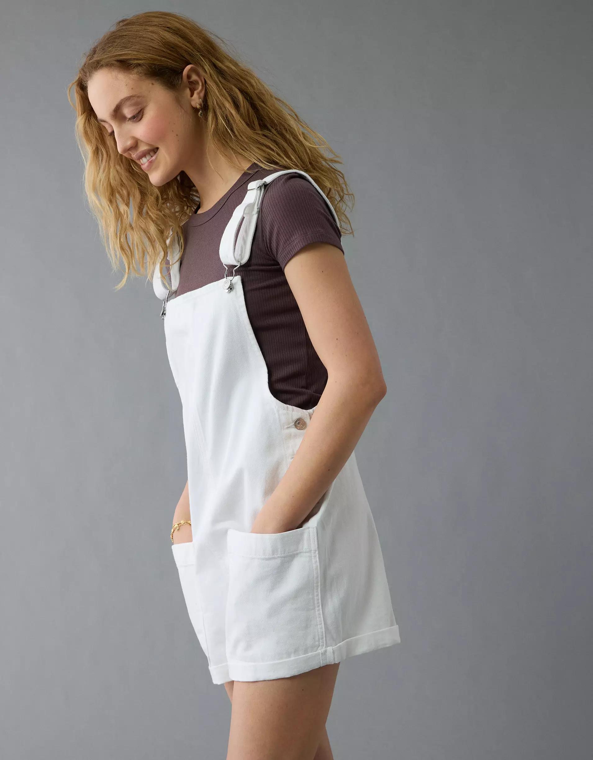 AE Easy Baggy Denim Short Overall Product Image