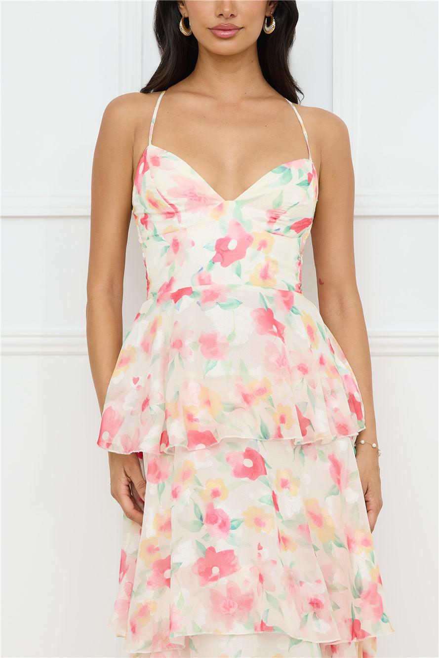 Bright Beauty Maxi Dress Print Product Image