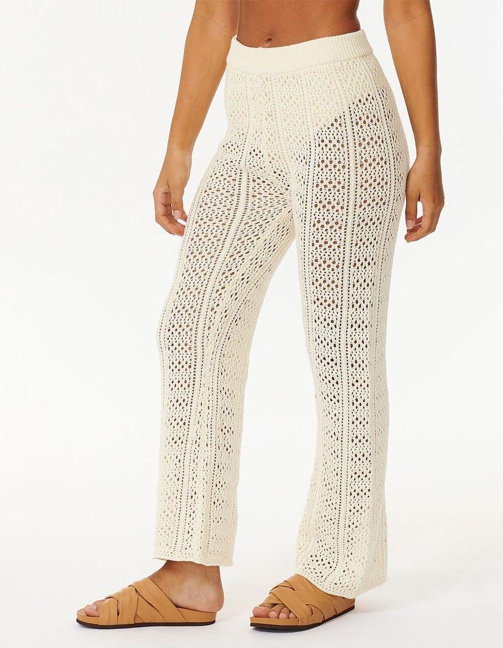 RIP CURL Pacific Dreams Womens Crochet Pants - OFF WHITE Product Image