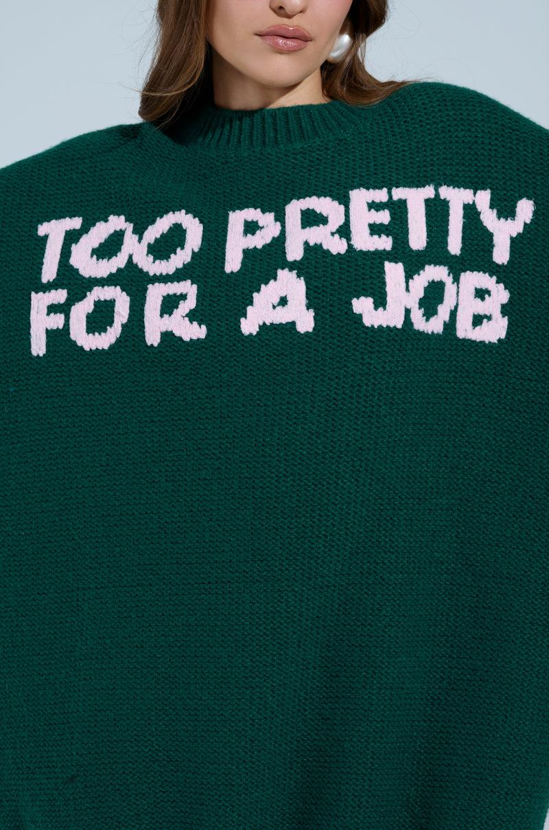 TOO PRETTY PRINTED SWEATER DRESS Product Image