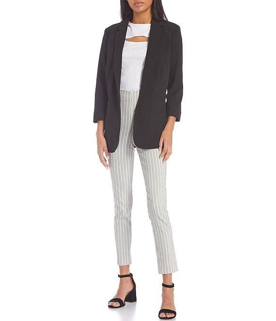 Takara Long-Sleeve Shawl Collar Suiting Boyfriend Blazer Product Image