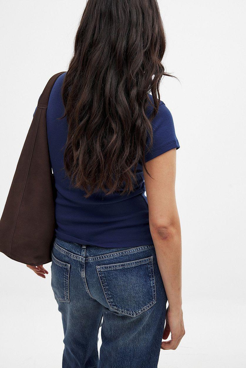 Ribbed Short Sleeve T-shirt Product Image