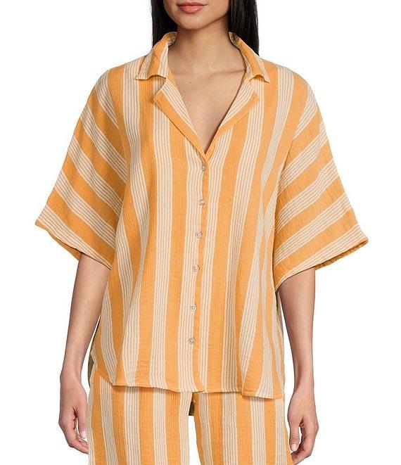 Rip Curl Premium Surf Striped Short Sleeve Button Front Coordinating Shirt Product Image