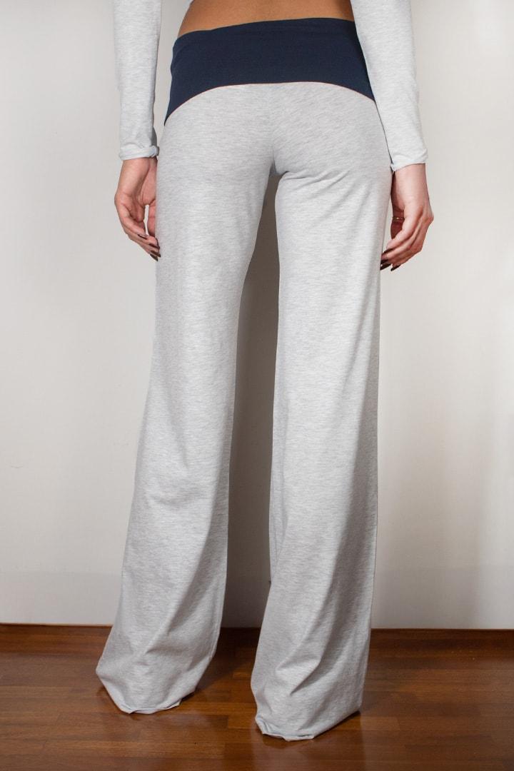 Wide-leg pants with cuffs Product Image