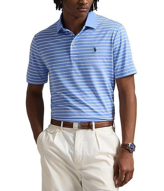 Polo Ralph Lauren Classic Fit Striped Performance Stretch Short Sleeve Polo Shirt Product Image