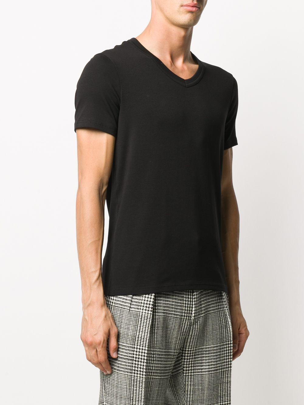 V-neck cotton T-shirt Product Image