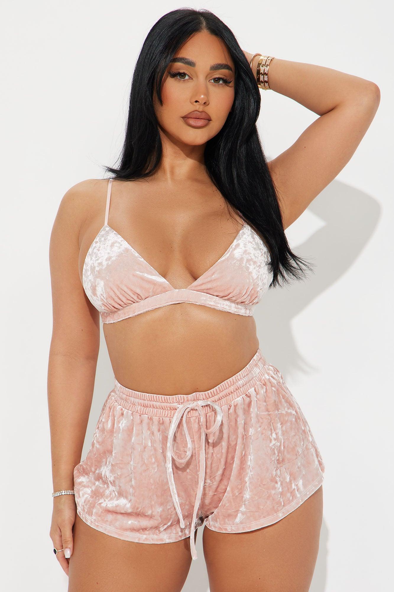 Rachel Velvet Luxe PJ Robe Set - Mauve Product Image