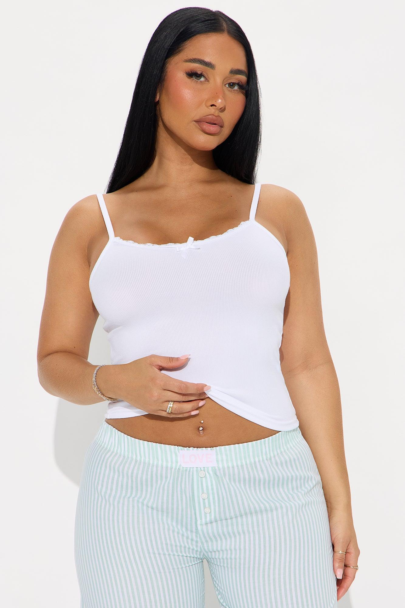 Fall Asleep Cami PJ Boxer Pant Set - Green Female Product Image