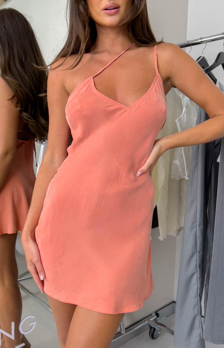 Adie Orange Cross Back Tie Mini Dress Product Image