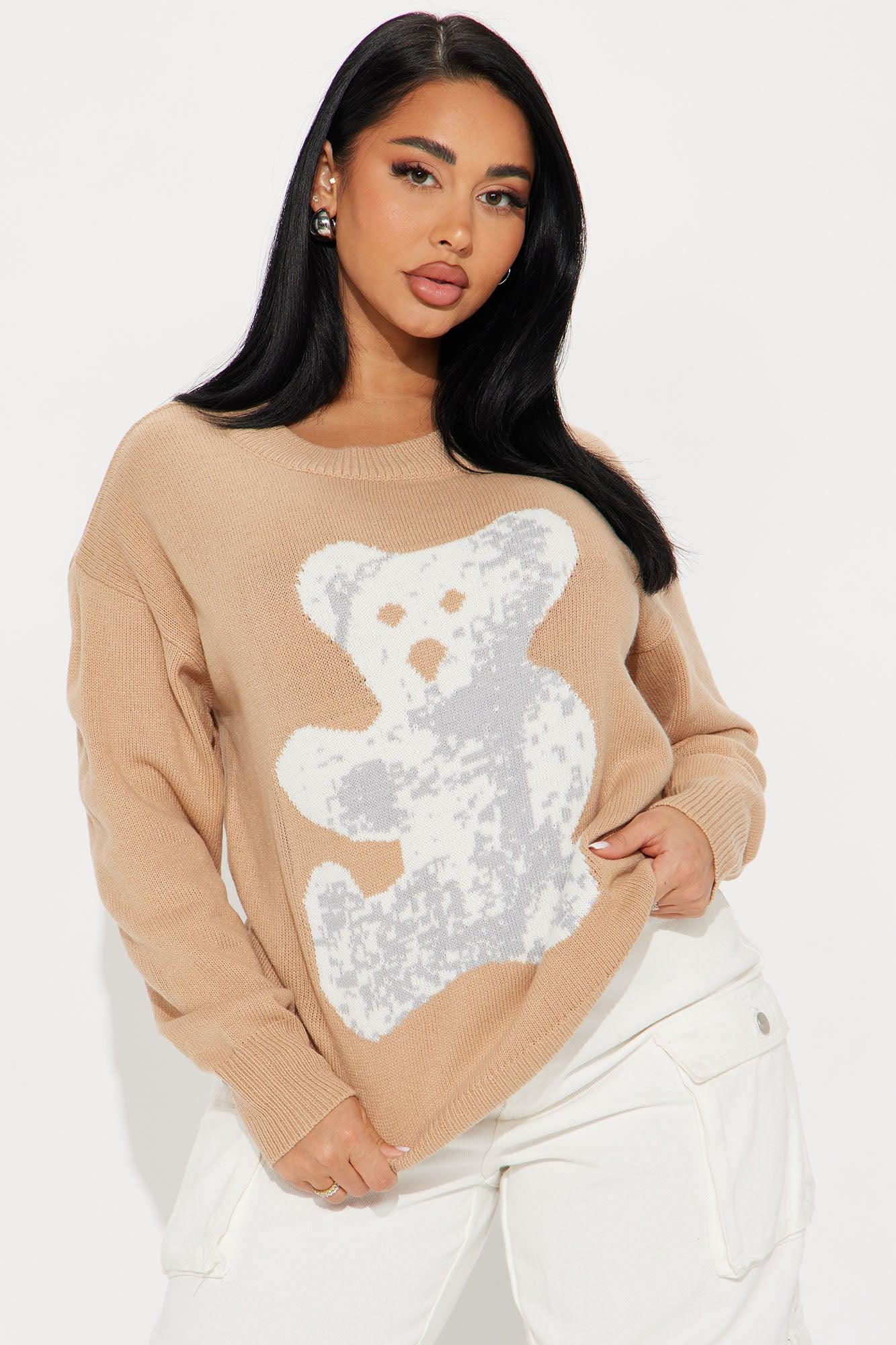 Beary Special Sweater - Taupe/combo Product Image