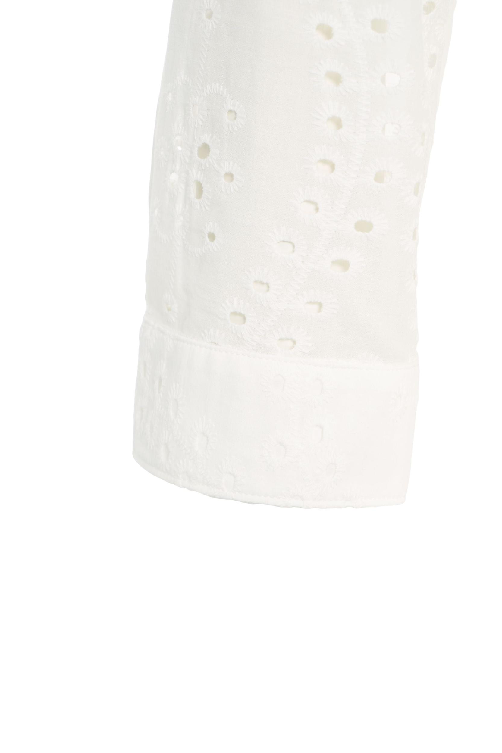 Blouse with perforated embroidery Product Image