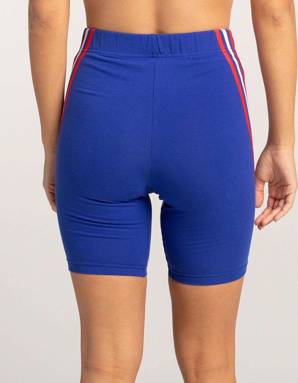ADIDAS Future Icons 3-Stripes Womens Biker Shorts - BLUE Product Image