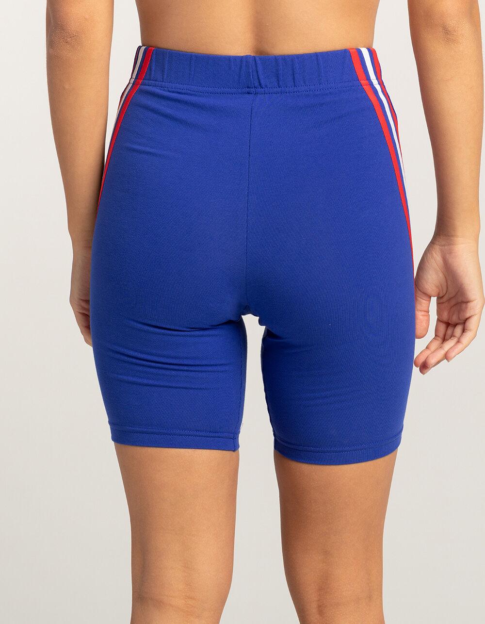 ADIDAS Future Icons 3-Stripes Womens Biker Shorts - BLUE Product Image