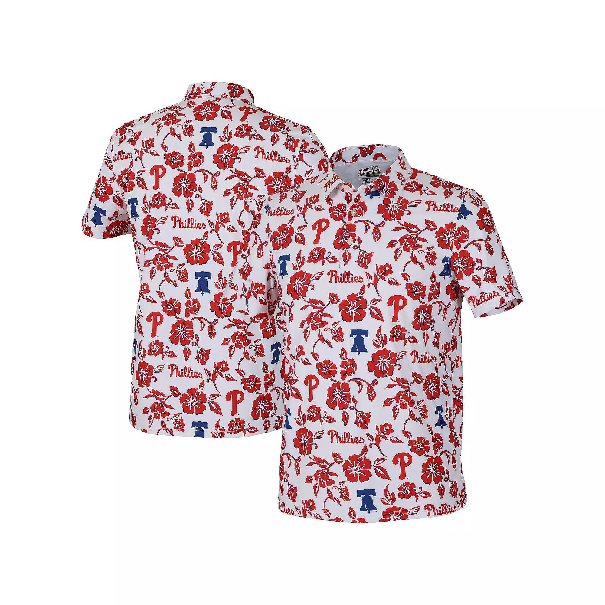 Men's Reyn Spooner  White Philadelphia Phillies Pua Performance Polo, Size: Small Product Image