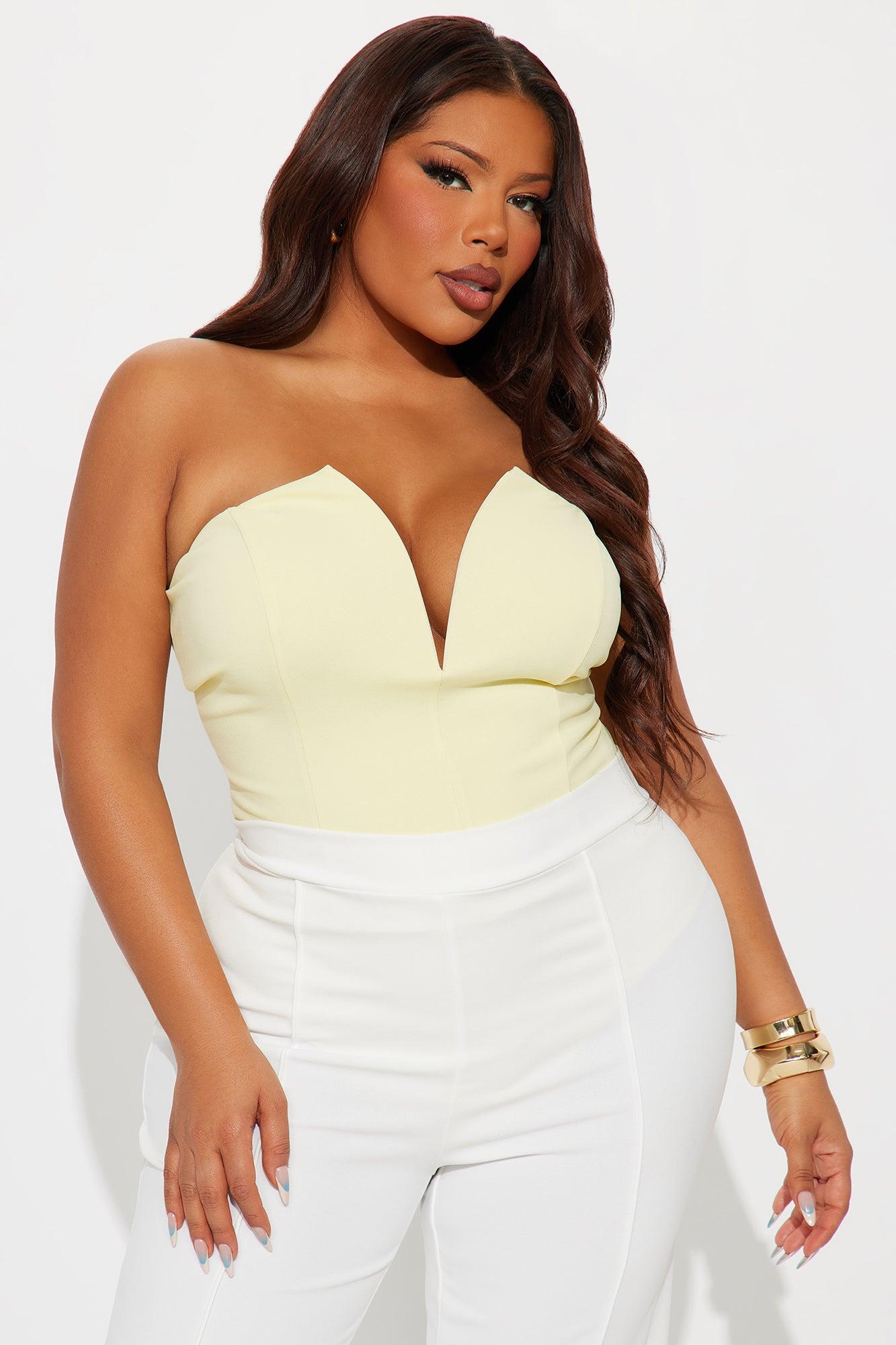 French Kiss Bodysuit - Butter Yellow Product Image