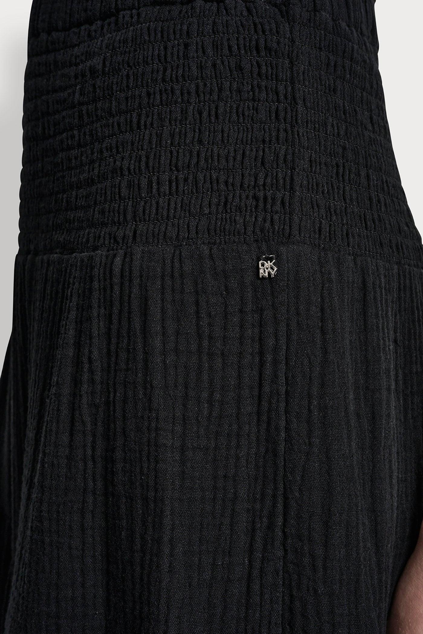SMOCKED WAIST MAXI TIERED SKIRT Product Image