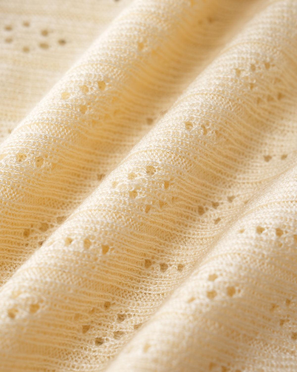 Yellow U Neck Knit Tank Top Product Image