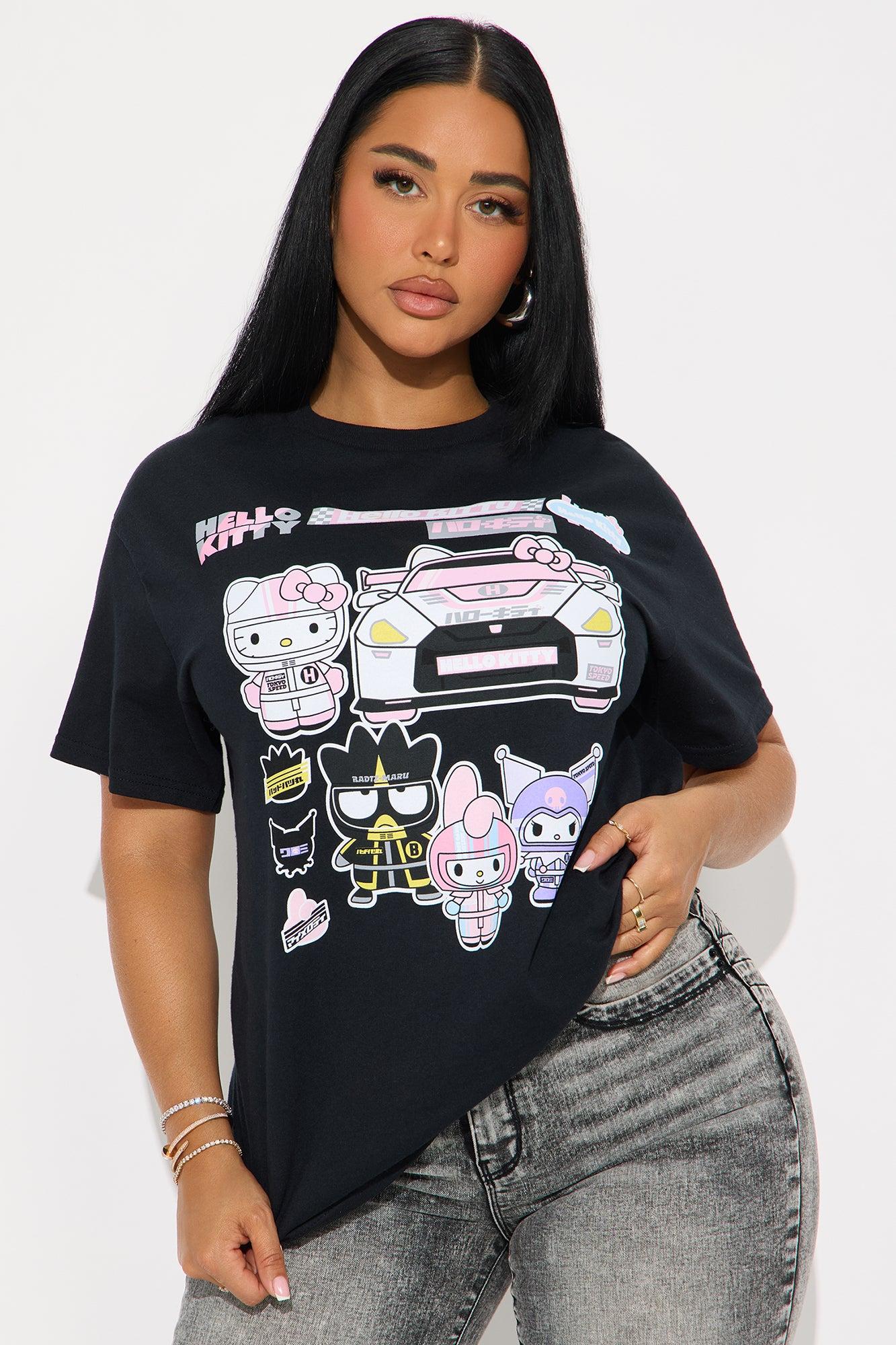 Hello Kitty Tokyo Speed Oversized Tee - Black Product Image