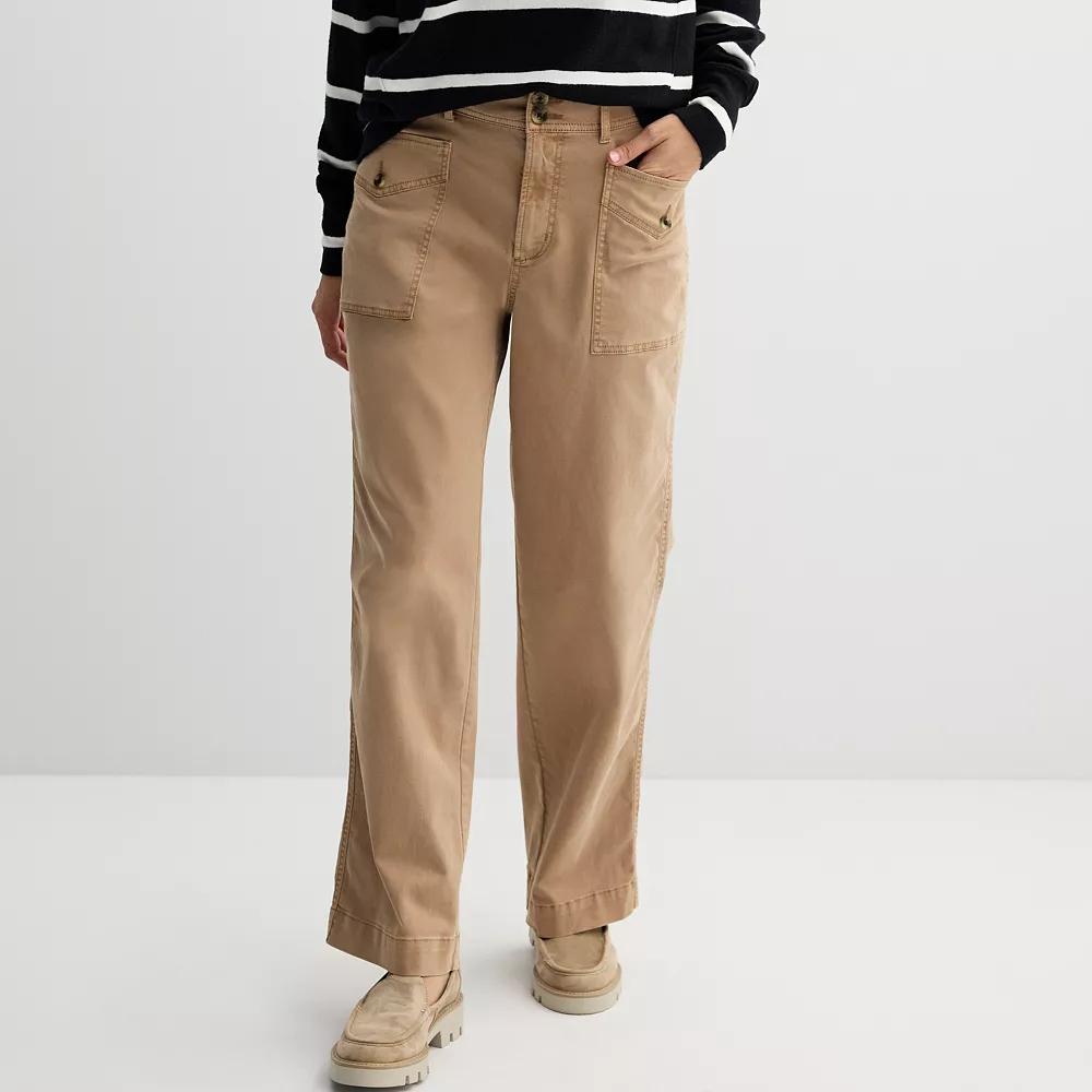 Women's Sonoma Goods For Life® Femme Patch Pocket Pants, Size: XS, Barric Beige Product Image