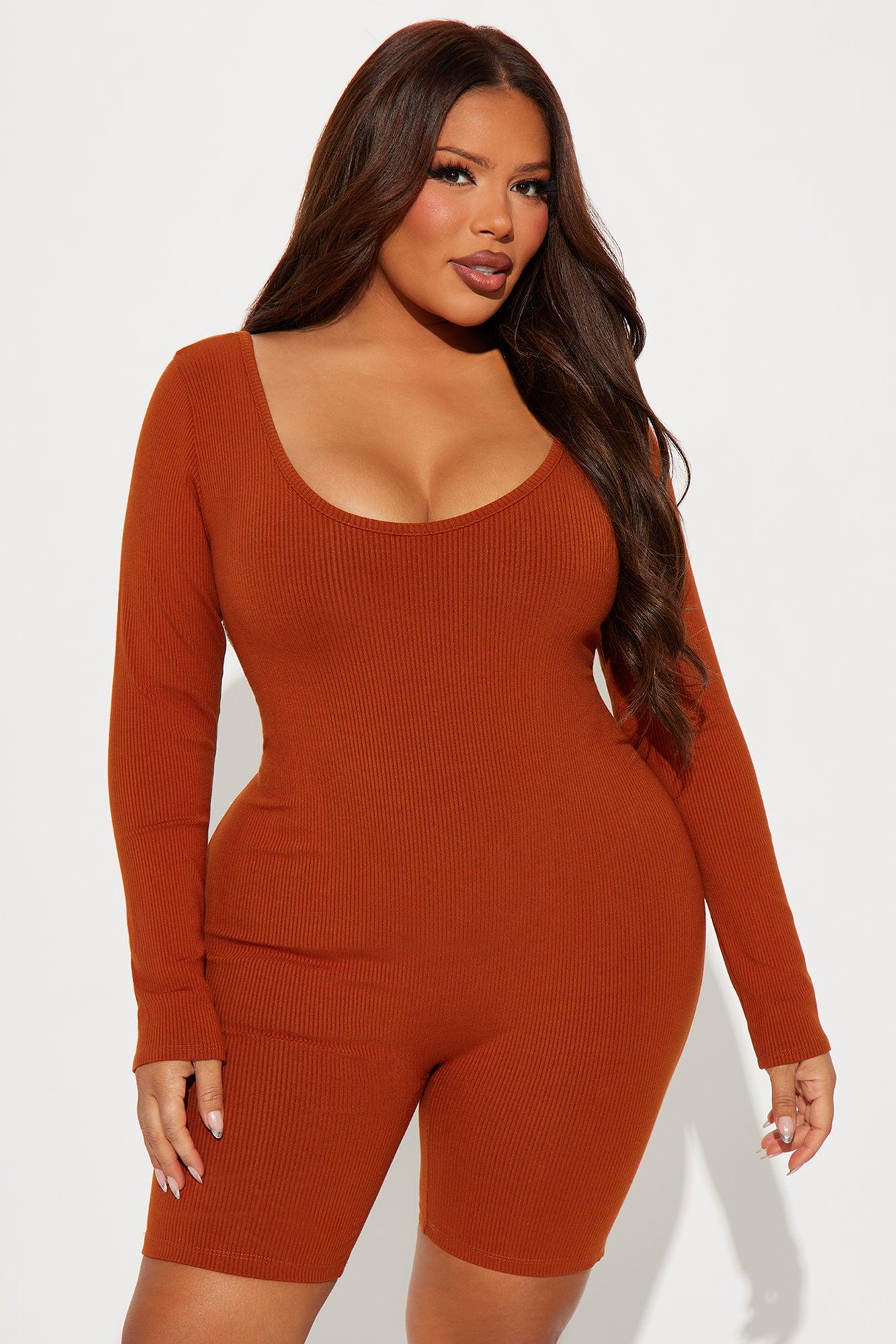 Daisy Snatched Romper - Rust Product Image