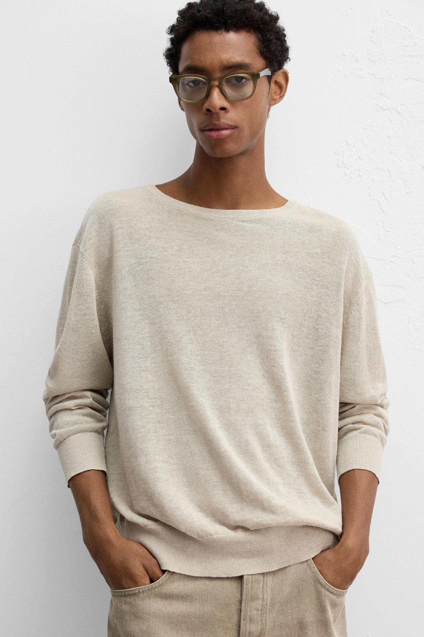 LIGHTWEIGHT LINEN SWEATER Product Image