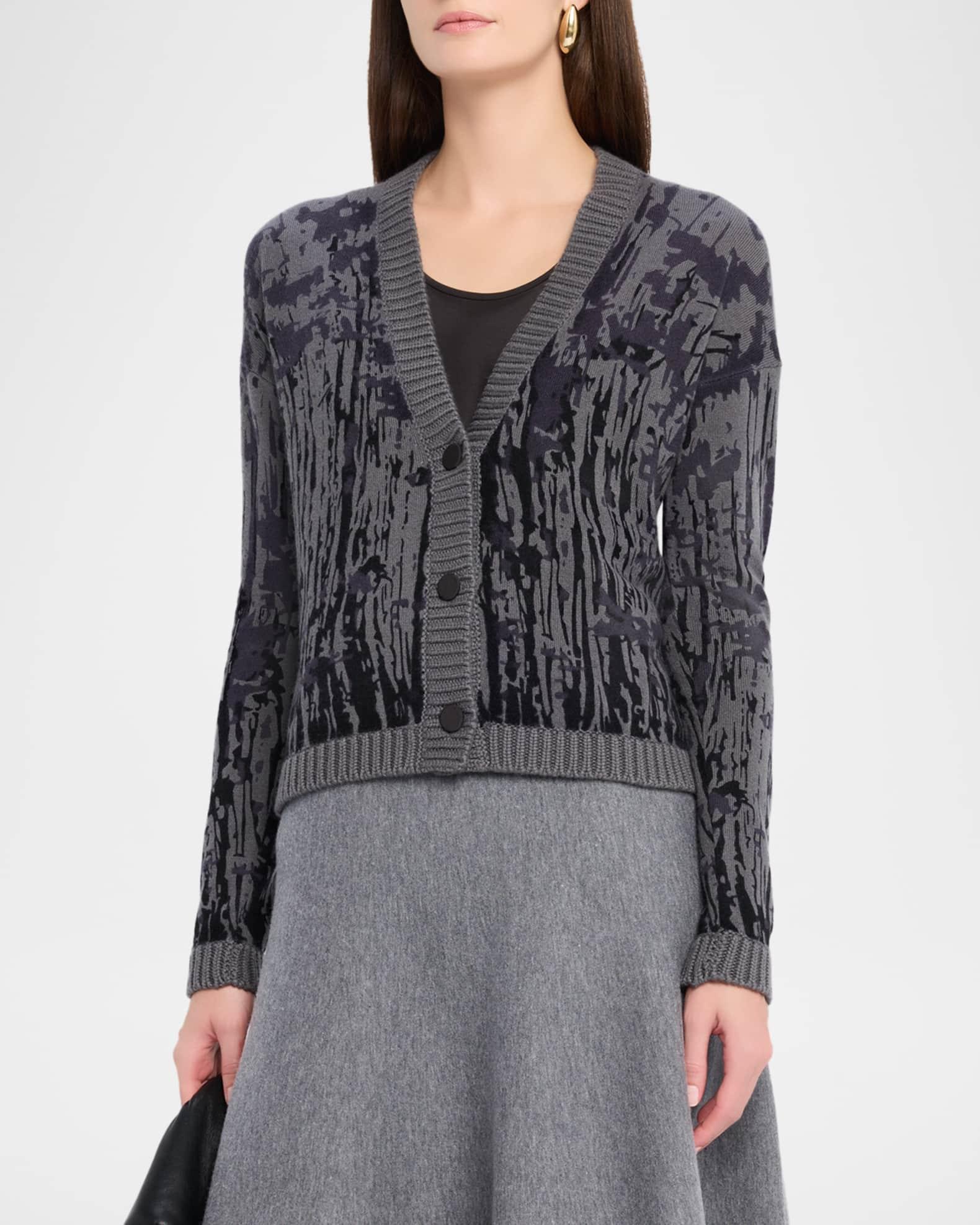 Cashmere Abstract-Print Cardigan Product Image