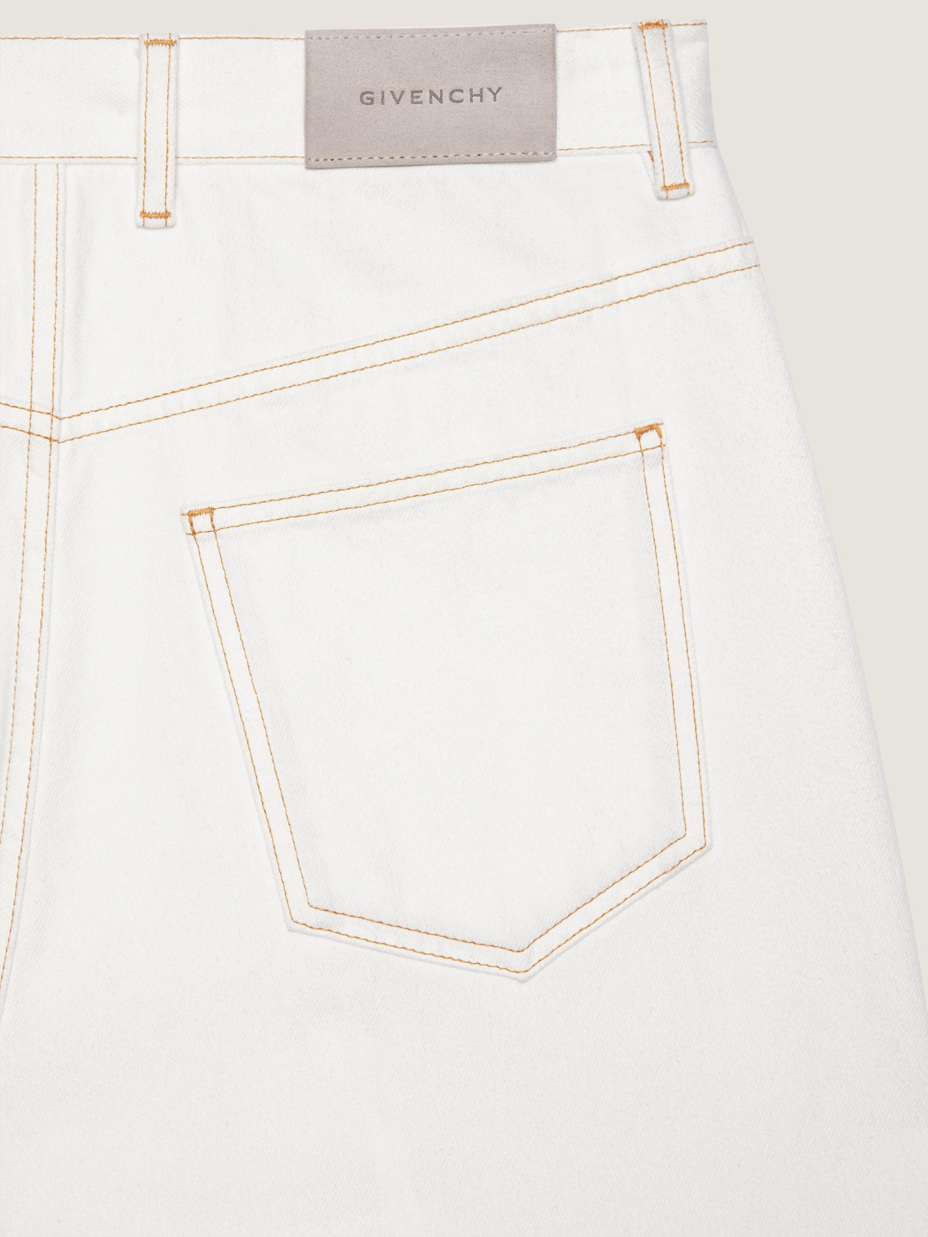 White Couture Seam jeans Product Image
